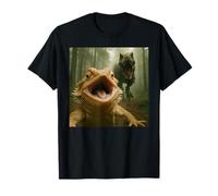 Funny Bearded Dragon Selfie with T-Rex Meme T-Shirt