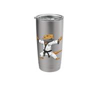 Funny Bearded Dragons Doing Karate Samurai Ninja Lizard Stainless Steel Insulated Tumbler