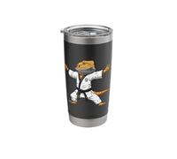 Funny Bearded Dragons Doing Karate Samurai Ninja Lizard Stainless Steel Insulated Tumbler
