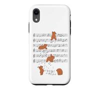 Funny Bears music yoga Playing Music Note Case for iPhone XR