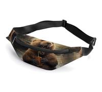 Funny Beaver Animal Belt Bag Fanny Pack Crossbody Bags Waist Pack for Running Workout