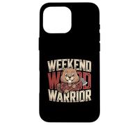 Funny Beaver Axe Lumberjack Weekend Wood Warrior Case for iPhone 16 Pro Max