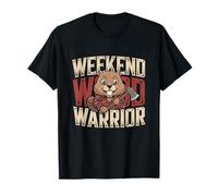 Funny Beaver Axe Lumberjack Weekend Wood Warrior T-Shirt