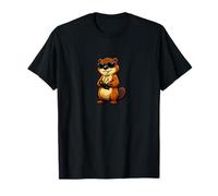 Funny Beaver Wearing Sunglasses Playing Bagpipes T-Shirt