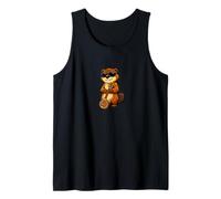 Funny Beaver Wearing Sunglasses Playing Sitar Tank Top