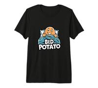 Funny Bed Potato Design for Lazy People Who Sleep Premium T-Shirt