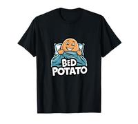 Funny Bed Potato Design for Lazy People Who Sleep T-Shirt