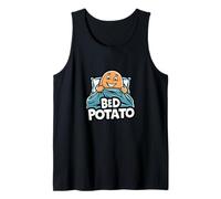 Funny Bed Potato Design for Lazy People Who Sleep Tank Top