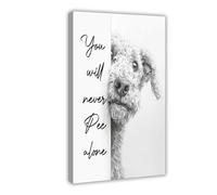 Funny Bedlington Terrier Canvas Poster Bedroom Decor Landscape Office Room Decor Gift 08x12inch(20x30cm)