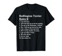 Funny Bedlington Terrier Dog Rules T-Shirt