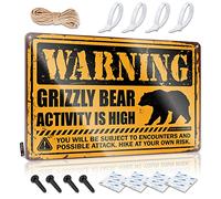 Funny Bedroom Decor Bear Warning Sign Stuff For Your Room Gaming Metal Tin Decor(20X30CM)