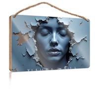 Funny Bedroom Decor Breaking Through: The Sculpted Face Of Artistry Wooded Sign Playroom Decor Farm House Decorations(20X30CM)