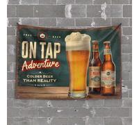 Funny Bedroom Decor Free Beer On Tap: Adventure Colder Than Reality Tapestry Tapsterys Wall Weird Decor(75X100CM)