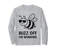 Funny Bee Buzz Off I'm Working Design Long Sleeve T-Shirt
