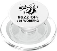 Funny Bee Buzz Off I'm Working Design PopSockets PopGrip for MagSafe