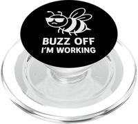 Funny Bee Buzz Off I'm Working Design PopSockets PopGrip for MagSafe