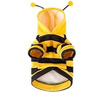 Funny Bee Dog Hooded Sweatshirt Windproof Warm Pet Cosplay Costume for Small Dogs Anti-shedding Outfit