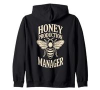 Funny Bee Honey Production Manager Beekeeper Zip Hoodie