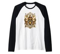 Funny Beekeeper Queen of the Hive Women Beekeeping Honeybee Raglan Baseball Tee