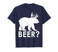 Funny Beer Bear Deer Hunting Hiker Hunter Camping T-Shirt