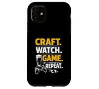 Funny Beer Craft Watch Game Repeat Gamer Streaming Quote Case for iPhone 11
