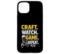 Funny Beer Craft Watch Game Repeat Gamer Streaming Quote Case for iPhone 15 Plus