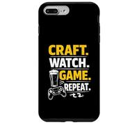 Funny Beer Craft Watch Game Repeat Gamer Streaming Quote Case for iPhone 7 Plus/8 Plus
