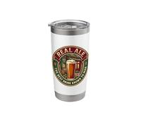 Funny Beer Gifts Real Ale Drinker Ales British Pub Heritage Stainless Steel Insulated Tumbler