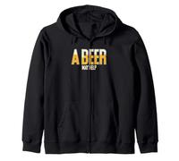 Funny Beer Lover Beer Drinking Saying A Beer May Help Zip Hoodie
