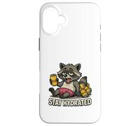 Funny Beer Motif with Raccoon for Beer Drinkers Case for iPhone 16 Plus