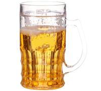 Funny Beer Mug - Double Layer Creative Drink Cup Novelty Desk Ornament Design Modern, 450ml Capacity + Prank Style Visual Effect, ABS Durrable Qualiity Construction - for Home Office Gift Use