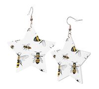 Funny Bees Elegant Leather Star Earrings-Fashionable And Unique Accessories For Everyday Wear