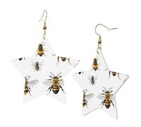 Funny Bees Elegant Leather Star Earrings-Fashionable And Unique Accessories For Everyday Wear