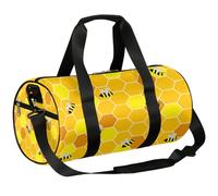 Funny Bees Honey Sports Gym Bag Duffel Bags Workout Lightweight Shoulder Weekender Bag Travel Duffel Bag for Men Women(Yellow Bumblebee), Funny Bees Honey, 17.6(L) x 9(W) x 9(H) inch