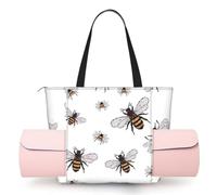 Funny Bees Print Ladies Fitness Tote Bag