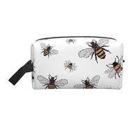 Funny Bees Printed Travel Organizer Bag, High Density Storage Case with Protective Foam for Electronics
