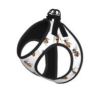 Funny Bees Small Pet Harness Vest - Full Print Design, Adjustable and Reflective for Safety, Suitable for Small Cats and Dogs Pet leash vest