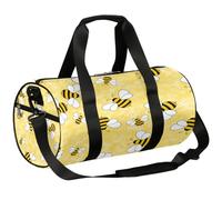 Funny Bees Sports Gym Bag Duffel Bags Workout Lightweight Shoulder Weekender Bag Travel Duffel Bag for Men Women(Yellow Bee), Funny Bees, 17.6(L) x 9(W) x 9(H) inch