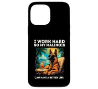 Funny Belgian Malinois Dog I Work Hard Design Malinois Lover Case for iPhone 13 Pro Max