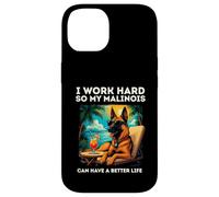 Funny Belgian Malinois Dog I Work Hard Design Malinois Lover Case for iPhone 14