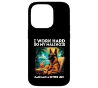 Funny Belgian Malinois Dog I Work Hard Design Malinois Lover Case for iPhone 14 Pro