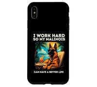Funny Belgian Malinois Dog I Work Hard Design Malinois Lover Case for iPhone XS Max