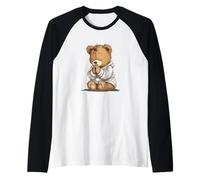 Funny Believer Teddy Costume for Prayer Raglan Baseball Tee