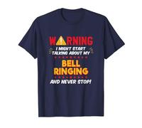 Funny Bell Ringing, Church Bell Ringer, Joke Graphic T-Shirt, Men, Navy Blue, 5X-Large