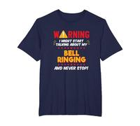 Funny Bell Ringing, Church Bell Ringer, Joke Graphic T-Shirt, Men's Big and Tall, Navy Blue, 6X Tall