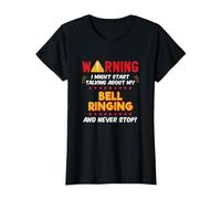 Funny Bell Ringing, Church Bell Ringer, Joke Graphic T-Shirt, Women, Black, Small