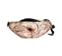 Funny Belly Bag Realistic Big Belly Waist Pack Gag Gift for Dad | Durable artificial leather funny belly design fits for parties and casual events C