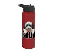 Funny Bernedoodle Bruh Doodle Dog Lover Stainless Steel Insulated Water Bottle