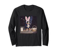 Funny Bernese Mountain Dog Bunny Ears Smoking Easter Eggs Long Sleeve T-Shirt
