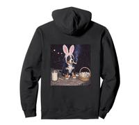 Funny Bernese Mountain Dog Bunny Ears Smoking Easter Eggs Pullover Hoodie